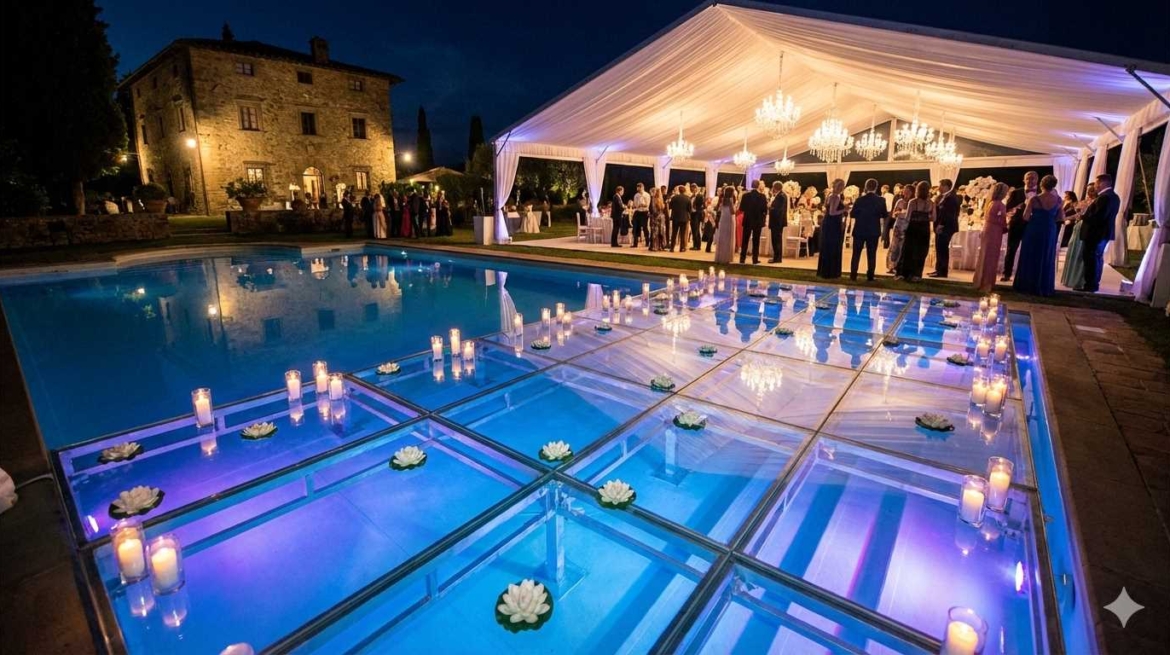 Düğün Tasarımında Su Ögeleri ve Havuz Üstü Sahneleme : Liquid Luxury
